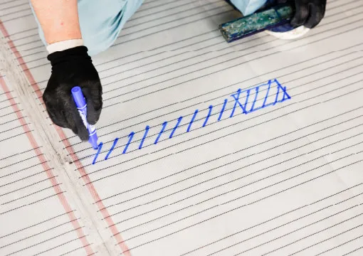 センサーや結線部のマーキング