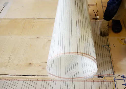ヒーターの貼り付け